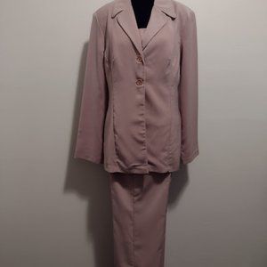 Breakin Loose, 3pc Tan Color Pant Suit w/Spaghetti Strap Tank Top, Size-13/14